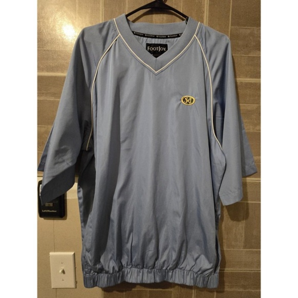 Footjoy 3/4 Sleeve‎ Windbreaker Jacket Mens Size Medium Golf Pullover Blue